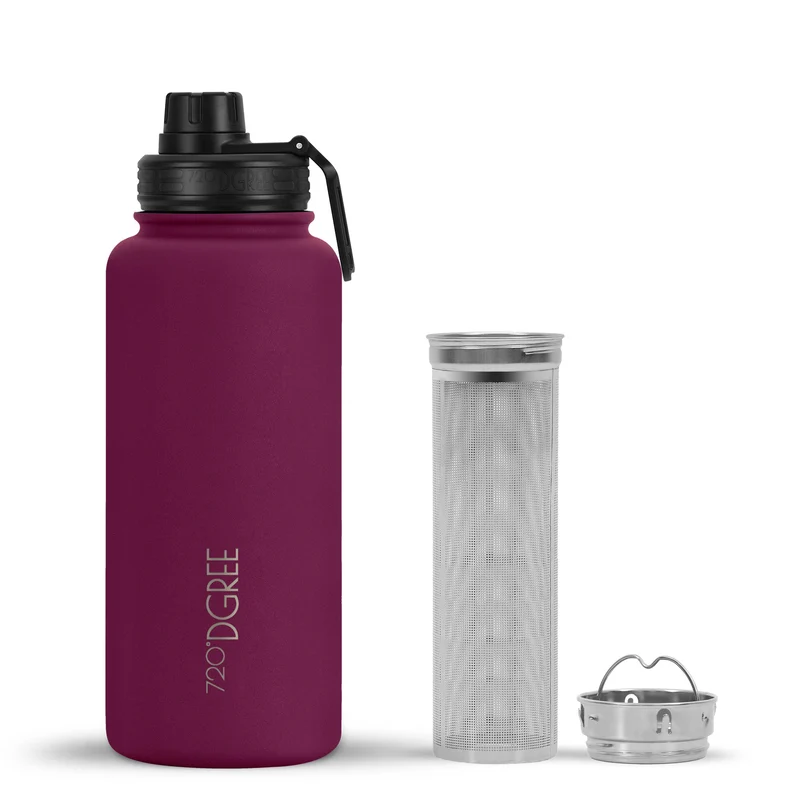 noLimit | Isolier Trinkflasche mit Edelstahlsieb und Sportdeckel