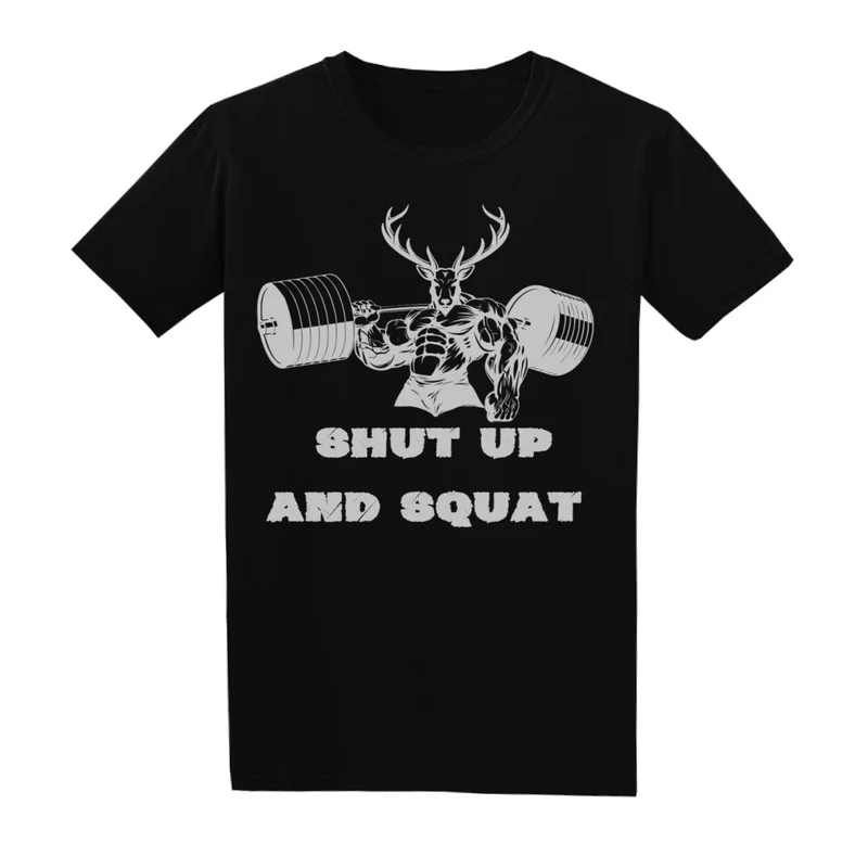 SHUT UP AND SQUAT - Regular Shirt - Frontprint