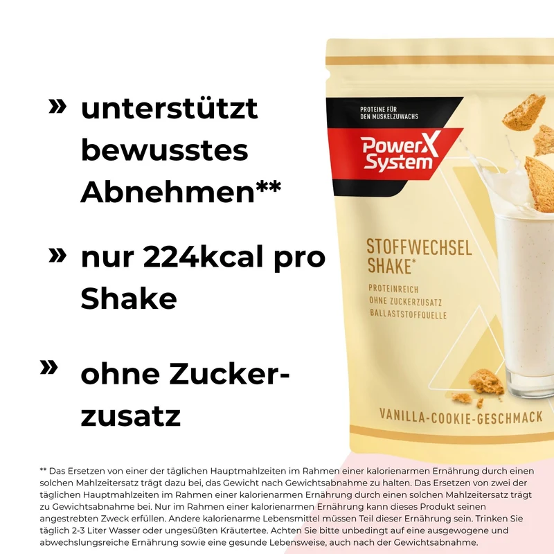 Stoffwechsel Shake* Vanilla-Cookie - 6 x 350g