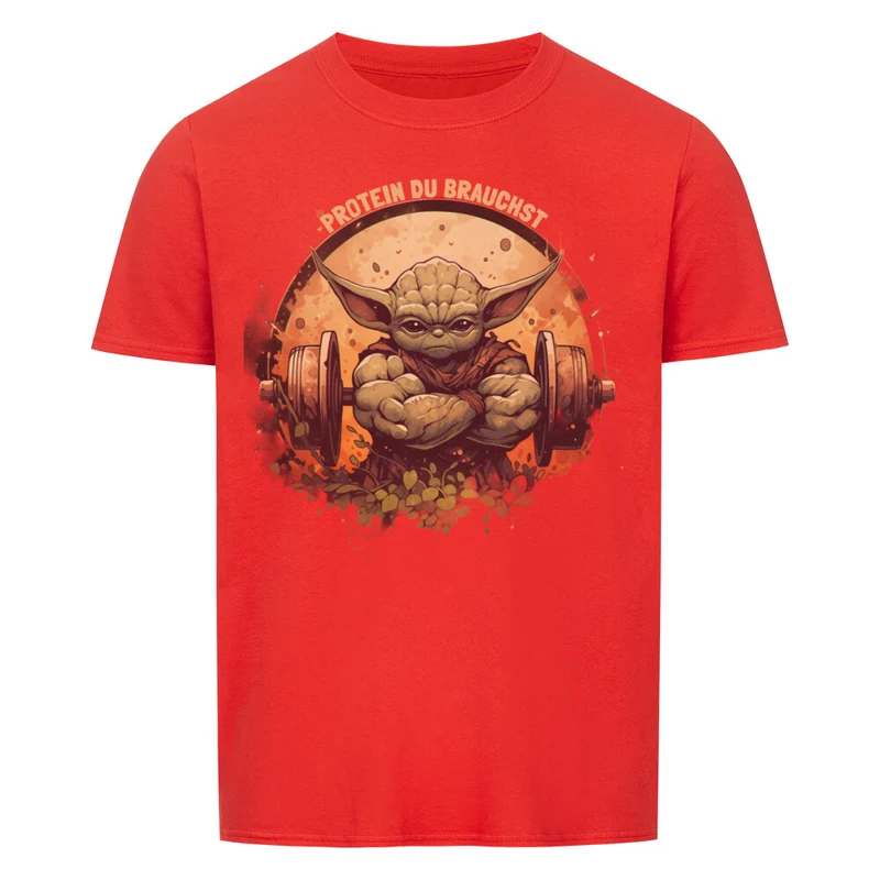 PROTEIN DU BRAUCHST - Regular Shirt - Frontprint
