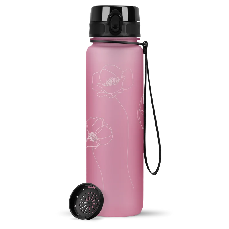 uberBottle Trinkflasche Tracker und Motive | softTouch Sieb