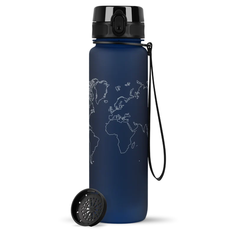 uberBottle Trinkflasche Tracker und Motive | softTouch Sieb