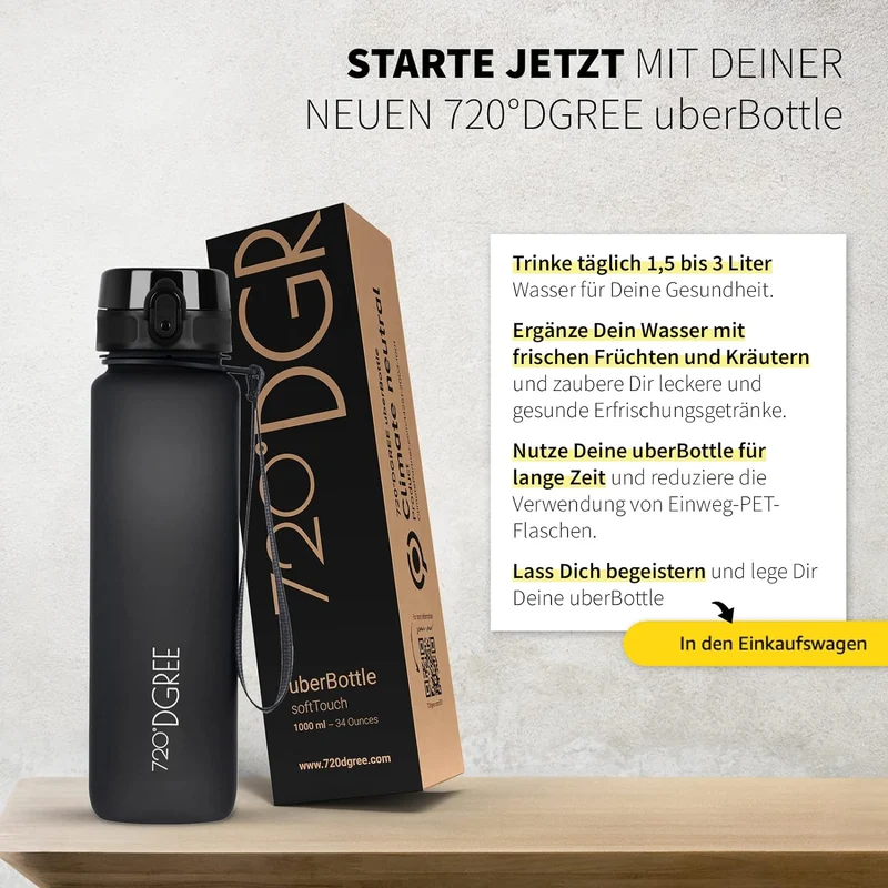 uberBottle Trinkflasche | softTouch Sieb