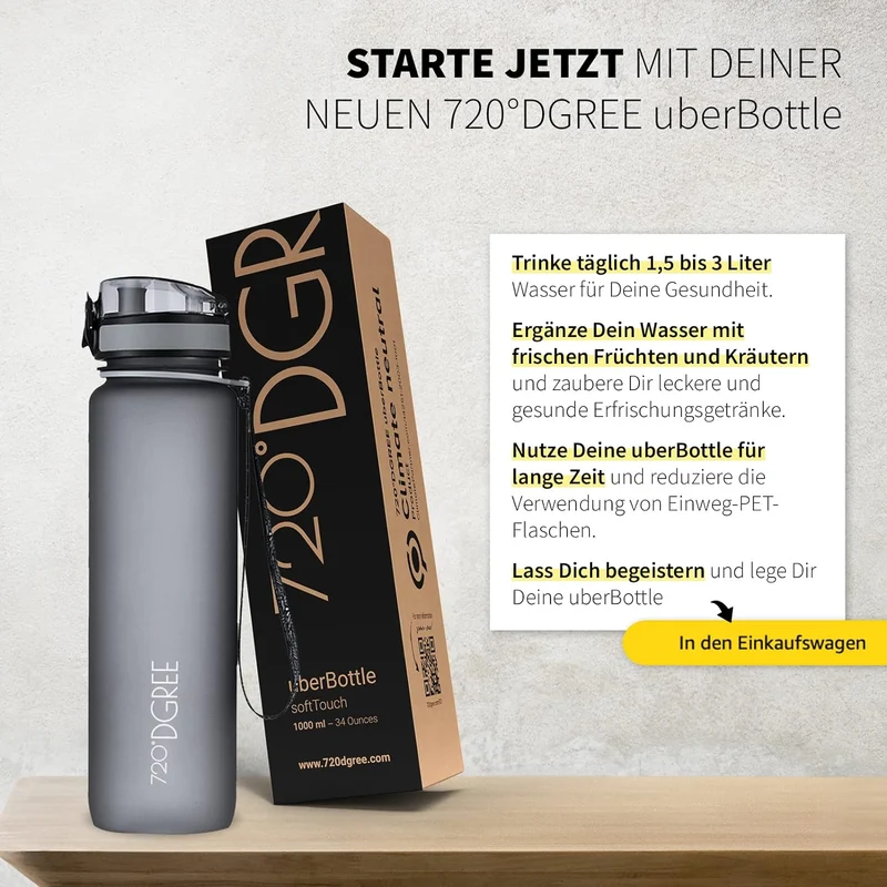 uberBottle Trinkflasche | softTouch Sieb
