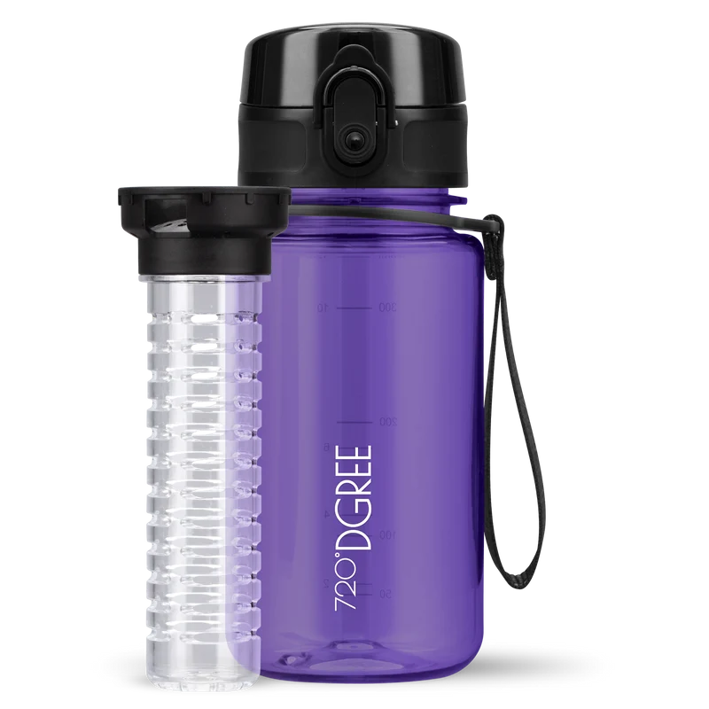 uberBottle Trinkflasche | crystalClear Fruchtbehälter - 350ml