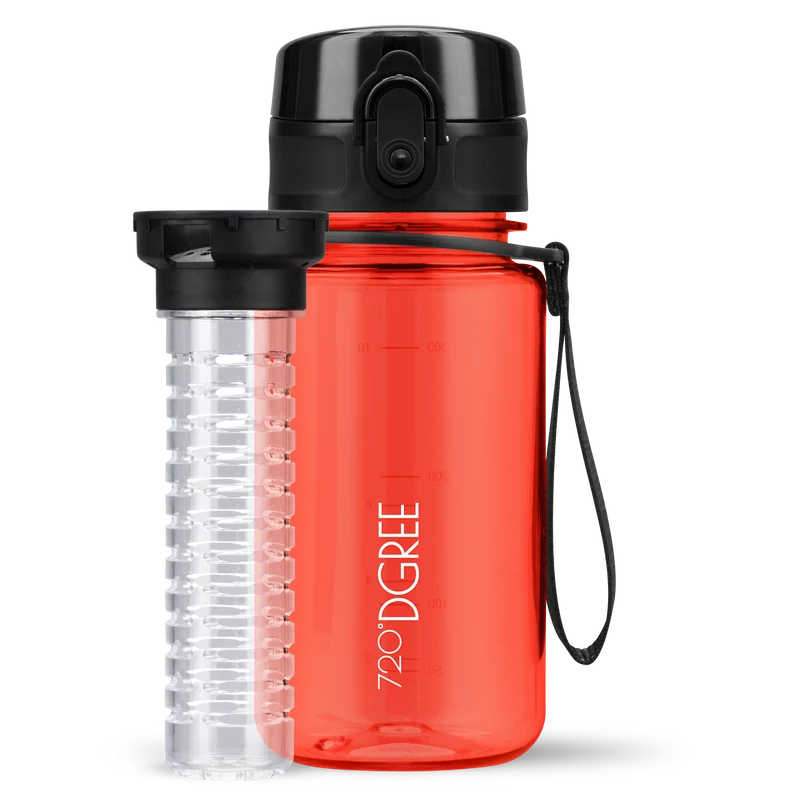 uberBottle Trinkflasche | crystalClear Fruchtbehälter - 350ml