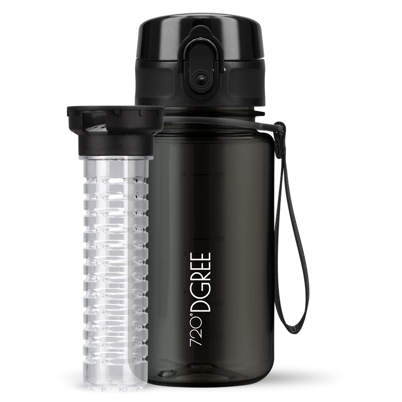 uberBottle Trinkflasche | crystalClear Fruchtbehälter - 350ml