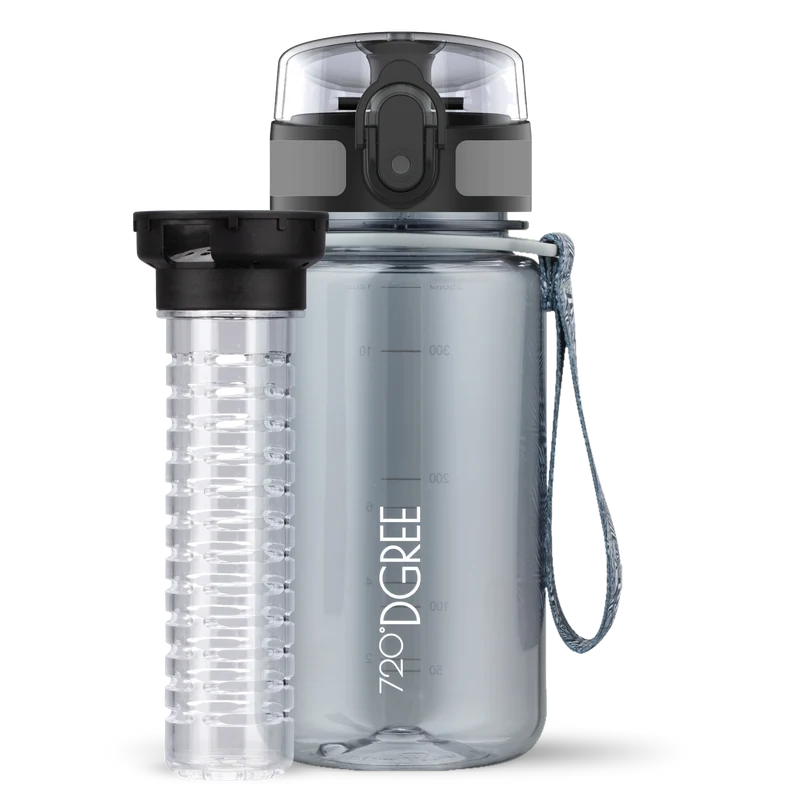 uberBottle Trinkflasche | crystalClear Fruchtbehälter - 350ml