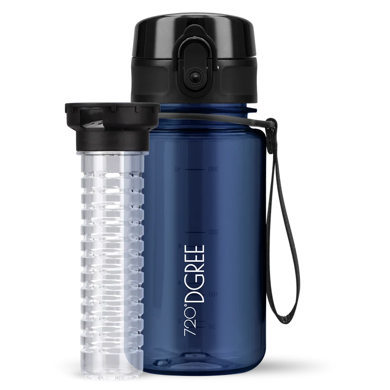 uberBottle Trinkflasche | crystalClear Fruchtbehälter - 350ml