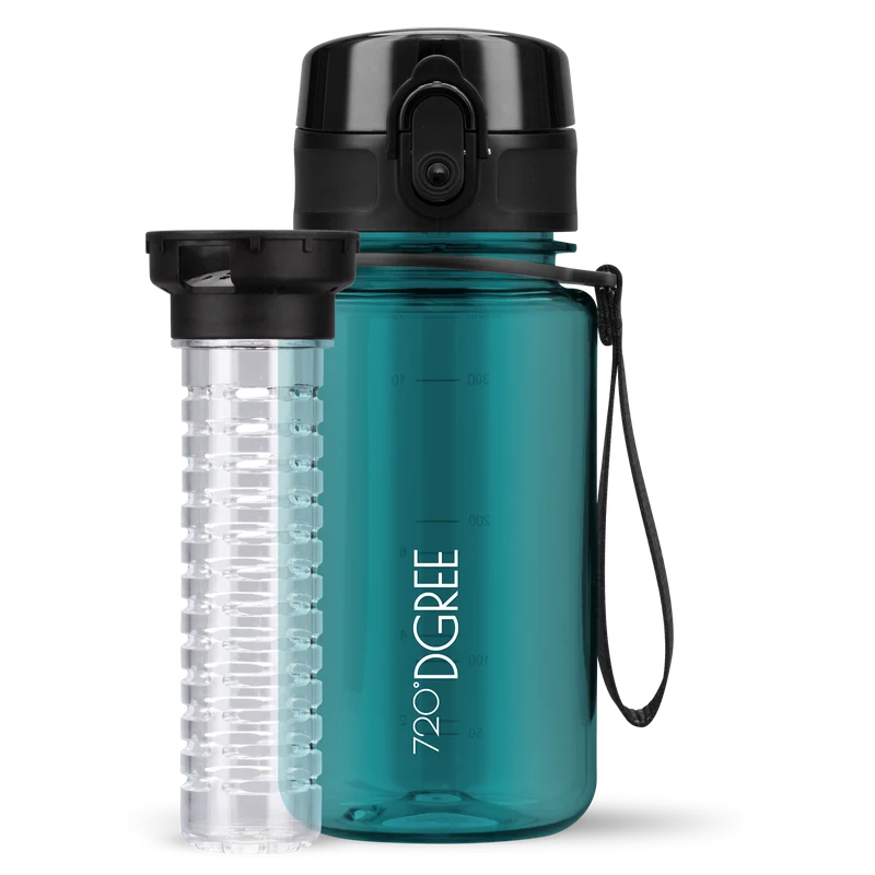 uberBottle Trinkflasche | crystalClear Fruchtbehälter - 350ml