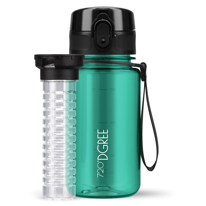uberBottle Trinkflasche | crystalClear Fruchtbehälter - 350ml