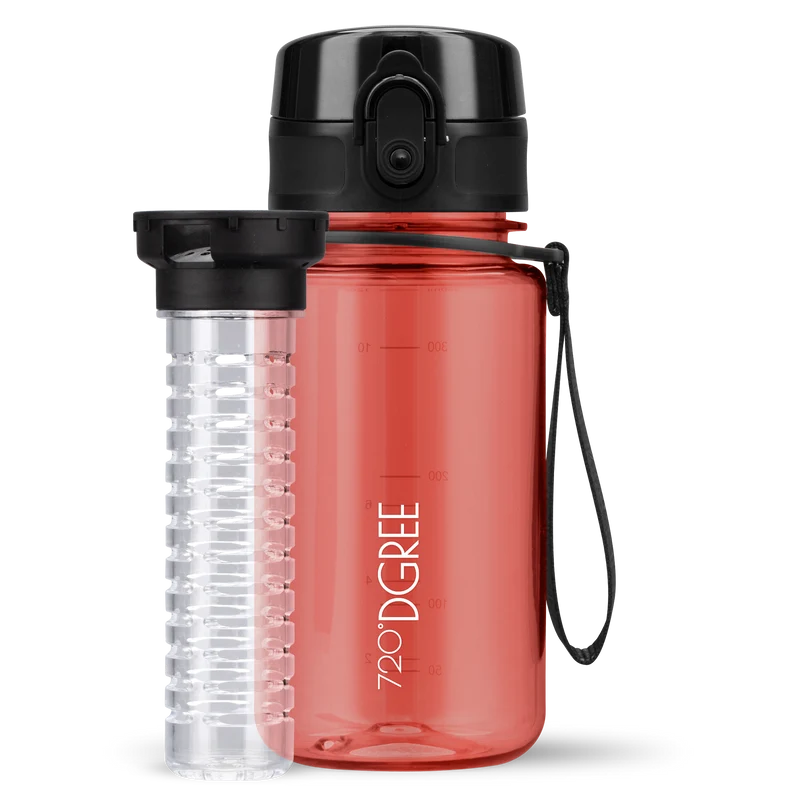 uberBottle Trinkflasche | crystalClear Fruchtbehälter - 350ml