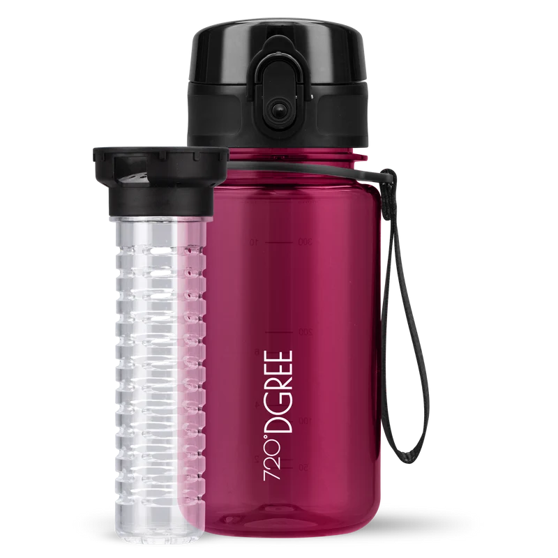 uberBottle Trinkflasche | crystalClear Fruchtbehälter - 350ml