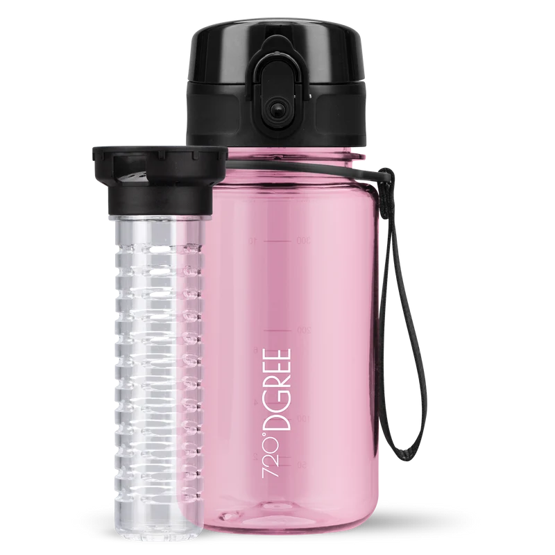 uberBottle Trinkflasche | crystalClear Fruchtbehälter - 350ml