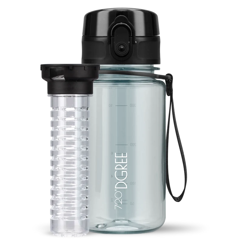 uberBottle Trinkflasche | crystalClear Fruchtbehälter - 350ml