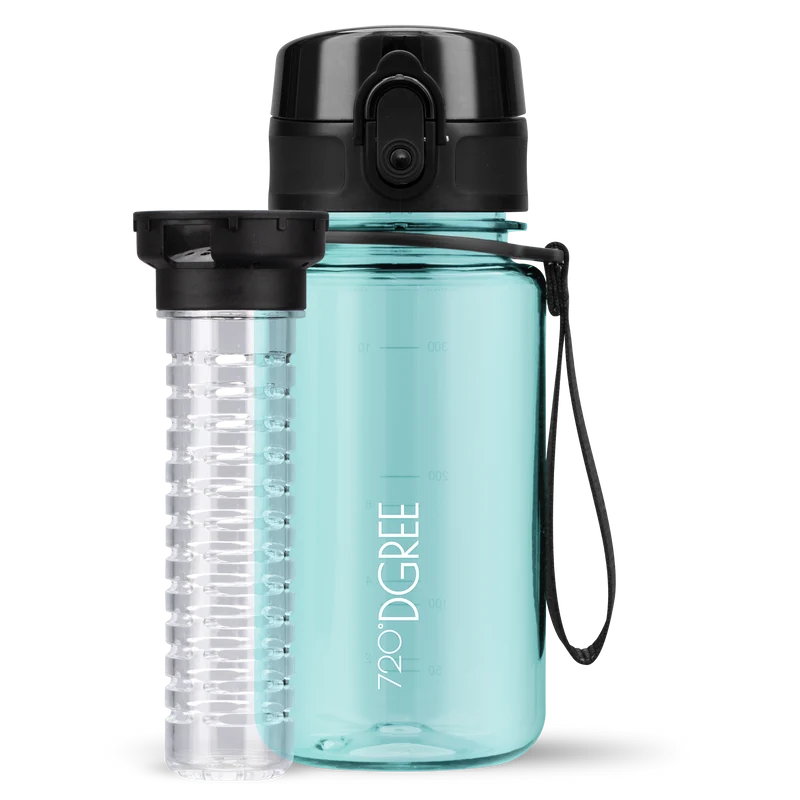 uberBottle Trinkflasche | crystalClear Fruchtbehälter - 350ml