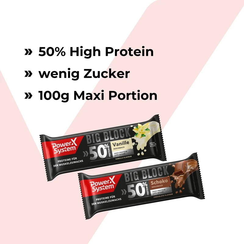 Big Block Mix Pack Schoko Vanille - 12 x 100g