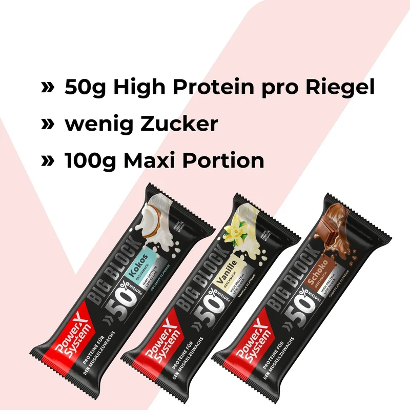 Big Block Mix Pack Kokos Schoko Vanille - 12 x 100g