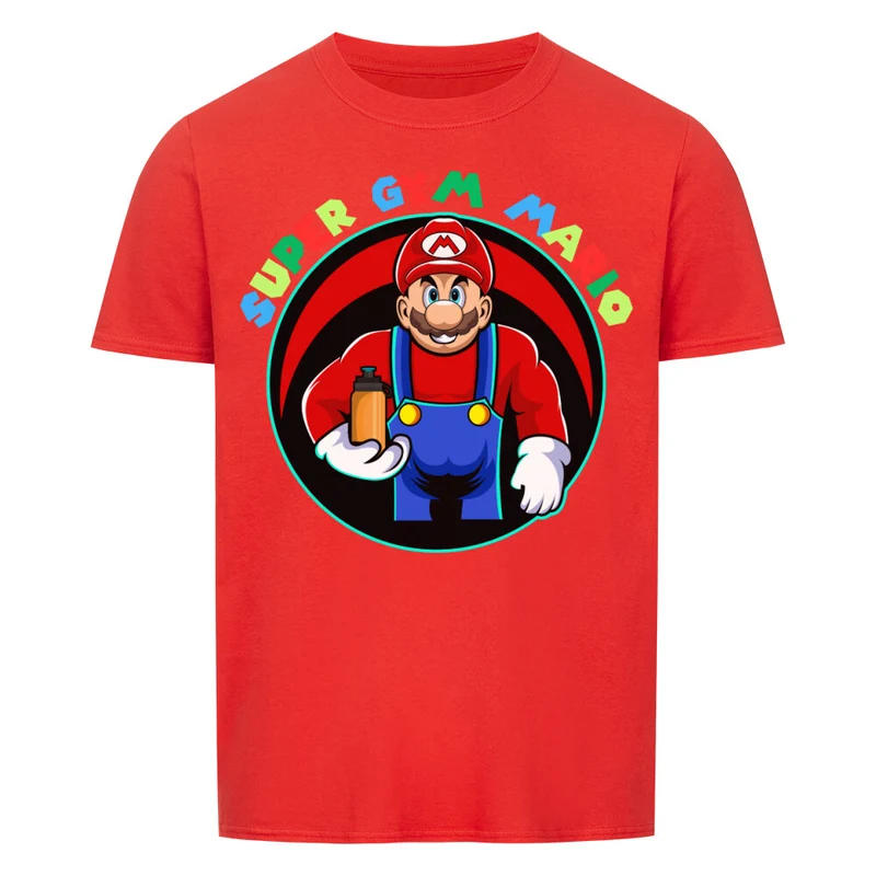SUPER GYM MARIO - Regular Shirt - Frontprint