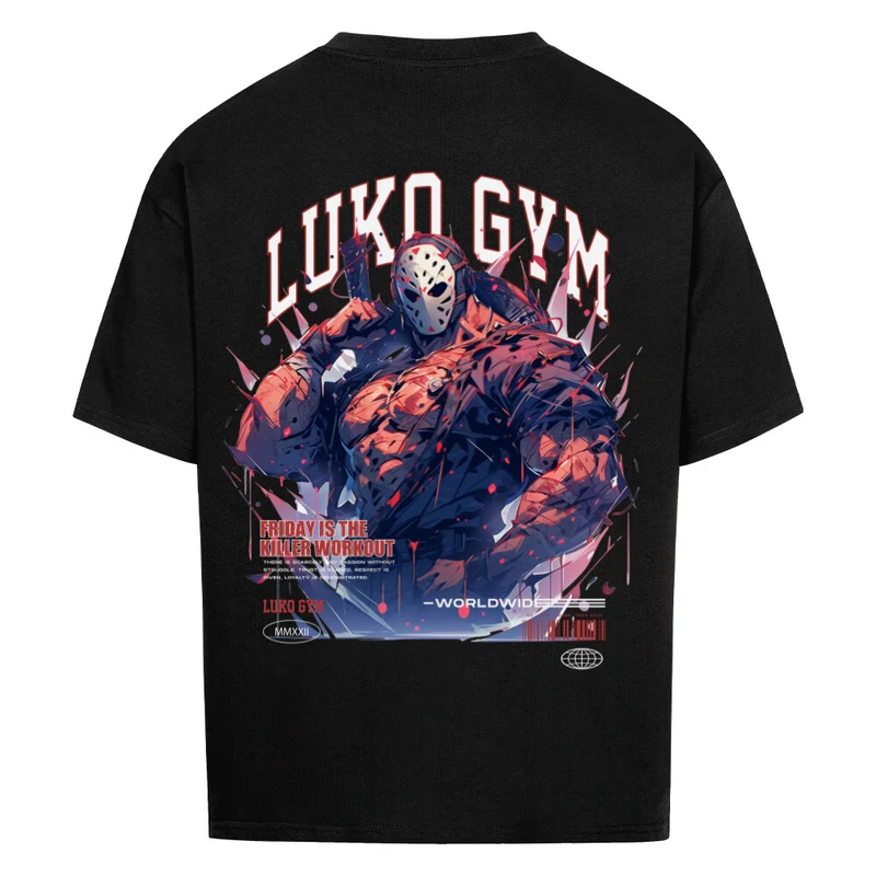 FRIDAY IS THE KILLER WORKOUT WORLDWIDE - OVERSIZED SHIRT BACKPRINT