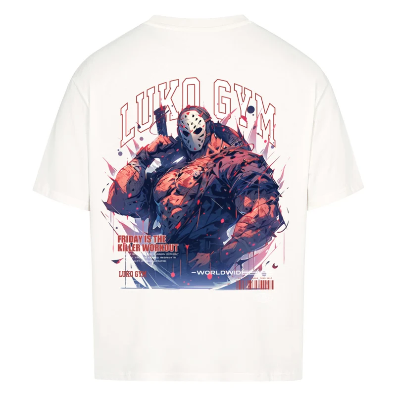 FRIDAY IS THE KILLER WORKOUT WORLDWIDE - OVERSIZED SHIRT BACKPRINT