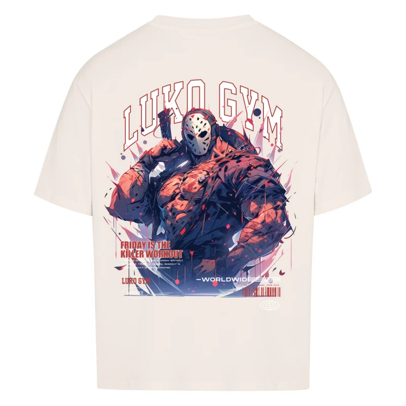FRIDAY IS THE KILLER WORKOUT WORLDWIDE - OVERSIZED SHIRT BACKPRINT