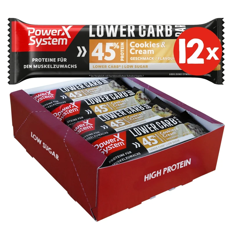 Lower Carb Bar Cookies & Cream 12er Set