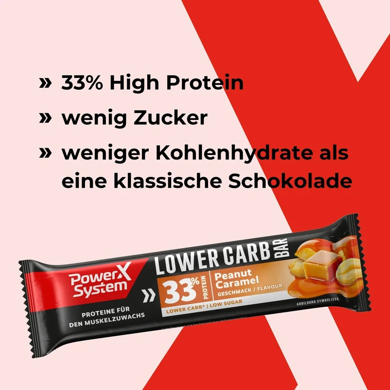Lower Carb Bar Peanut Caramel - 18 x 45g