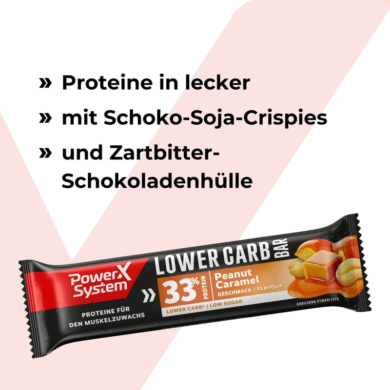 Lower Carb Bar Peanut Caramel - 18 x 45g