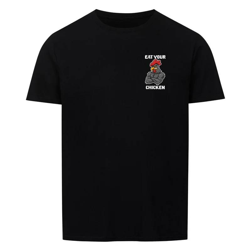 EAT YOUR CHICKEN - Regular Shirt - Frontprint klein