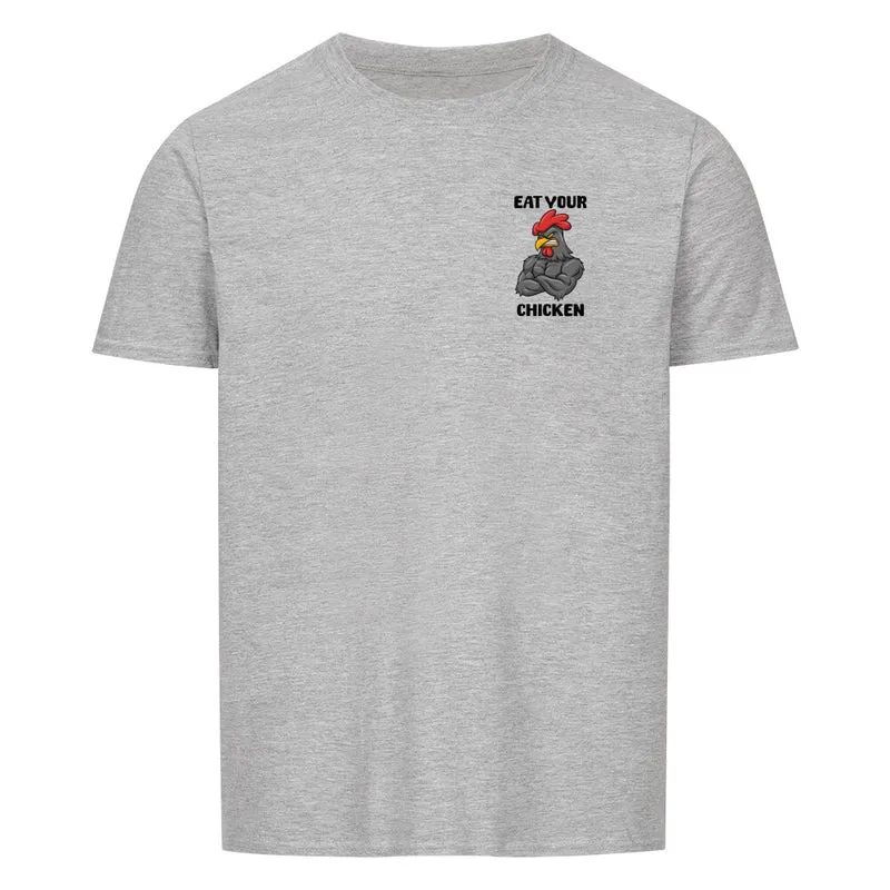 EAT YOUR CHICKEN - Regular Shirt - Frontprint klein
