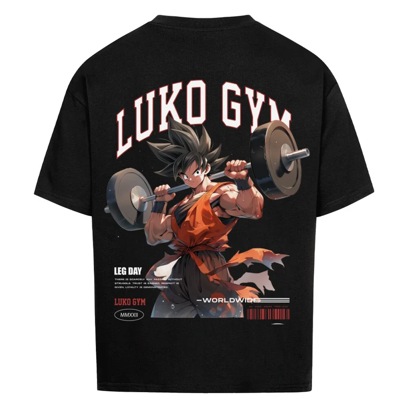 LEGDAY GOKU WORLDWIDE - OVERSIZED SHIRT BACKPRINT