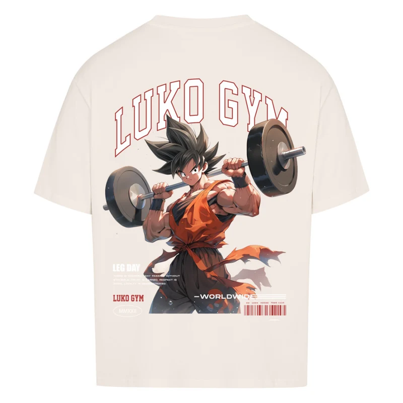 LEGDAY GOKU WORLDWIDE - OVERSIZED SHIRT BACKPRINT