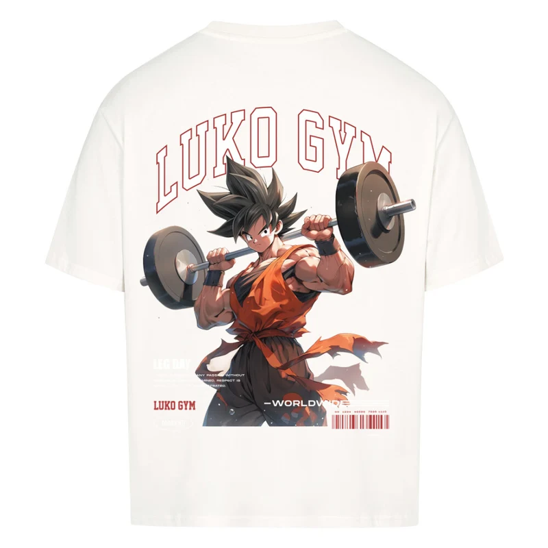 LEGDAY GOKU WORLDWIDE - OVERSIZED SHIRT BACKPRINT