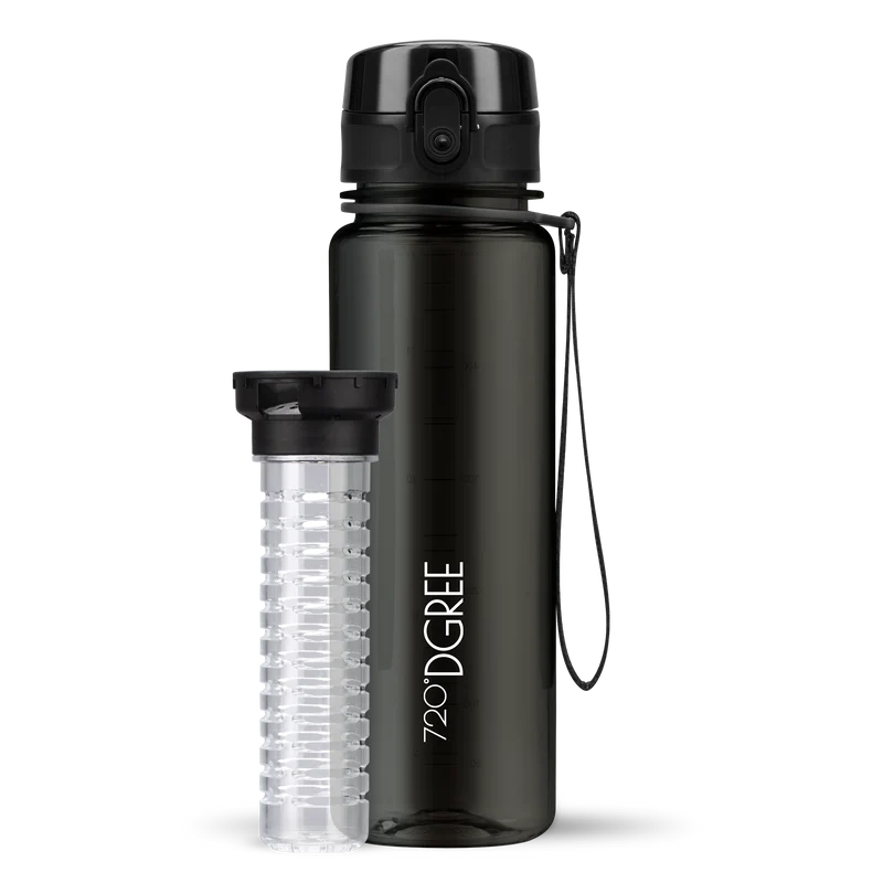 uberBottle Trinkflasche | crystalClear Fruchtbehälter