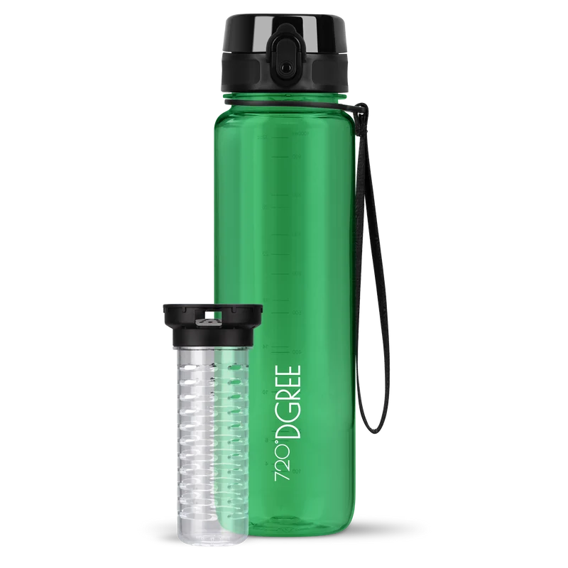 uberBottle Trinkflasche | crystalClear Fruchtbehälter