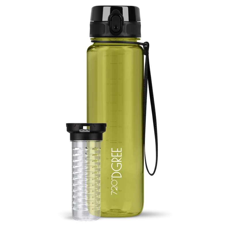 uberBottle Trinkflasche | crystalClear Fruchtbehälter
