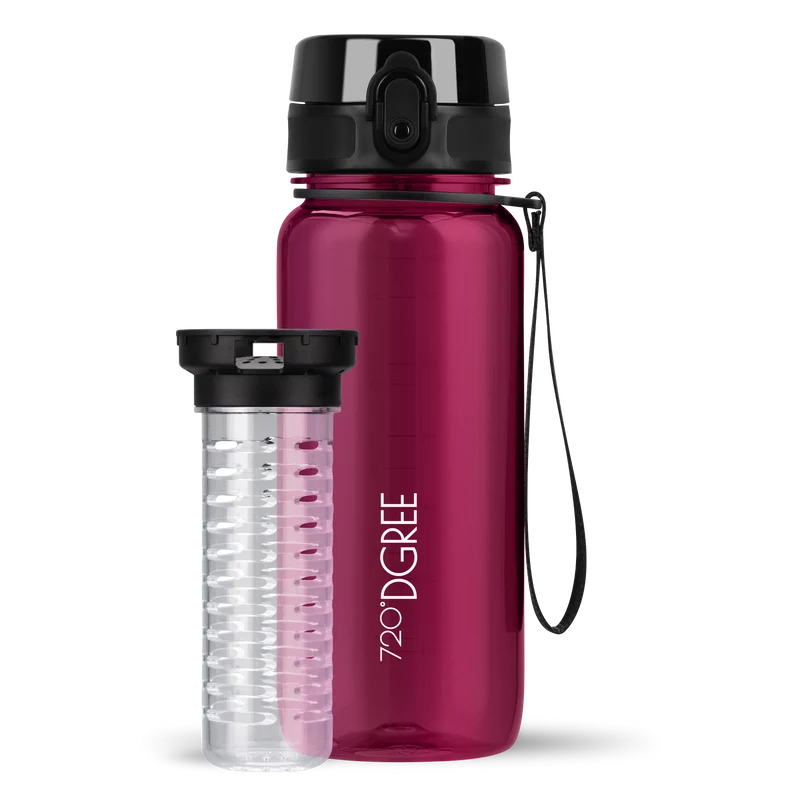 uberBottle Trinkflasche | crystalClear Fruchtbehälter