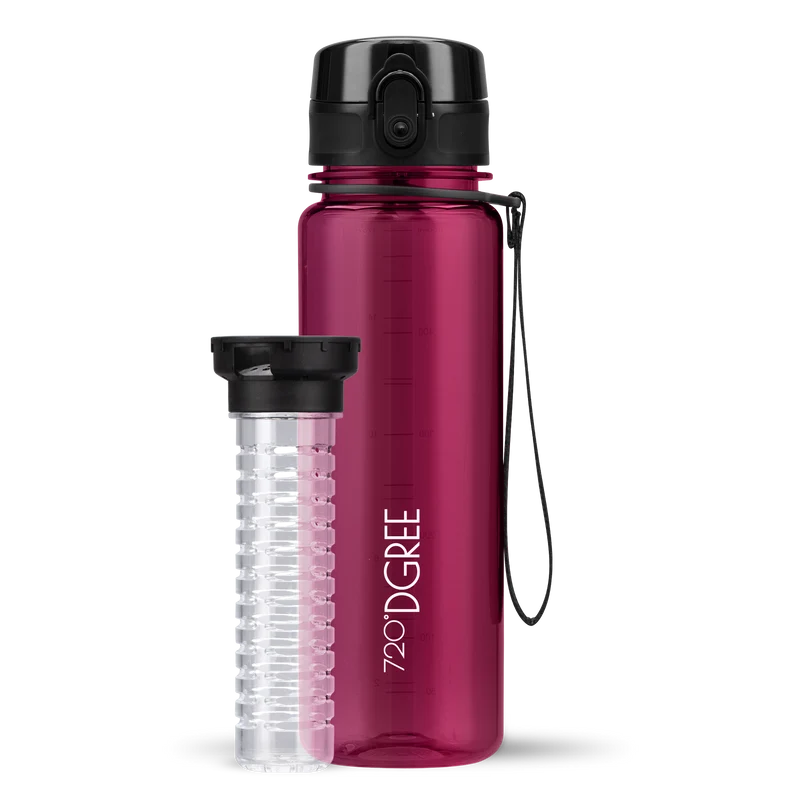 uberBottle Trinkflasche | crystalClear Fruchtbehälter