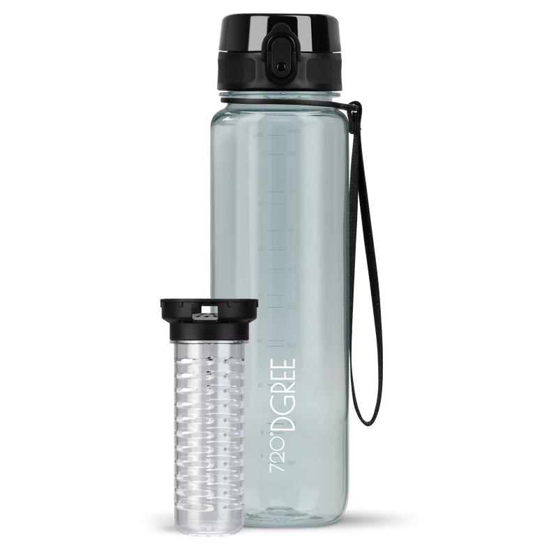 uberBottle Trinkflasche | crystalClear Fruchtbehälter