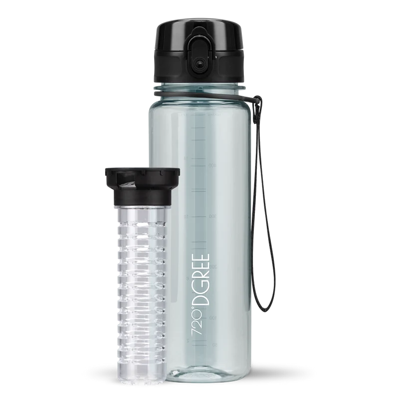 uberBottle Trinkflasche | crystalClear Fruchtbehälter