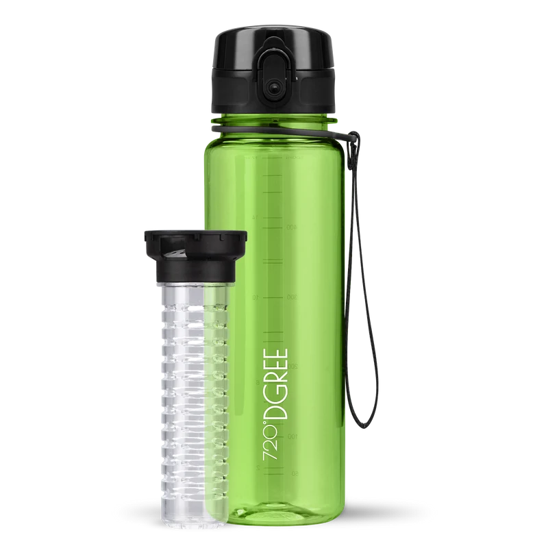 uberBottle Trinkflasche | crystalClear Fruchtbehälter