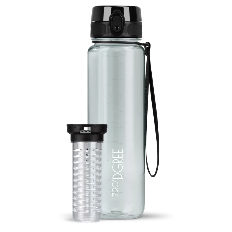 uberBottle Trinkflasche | crystalClear Fruchtbehälter