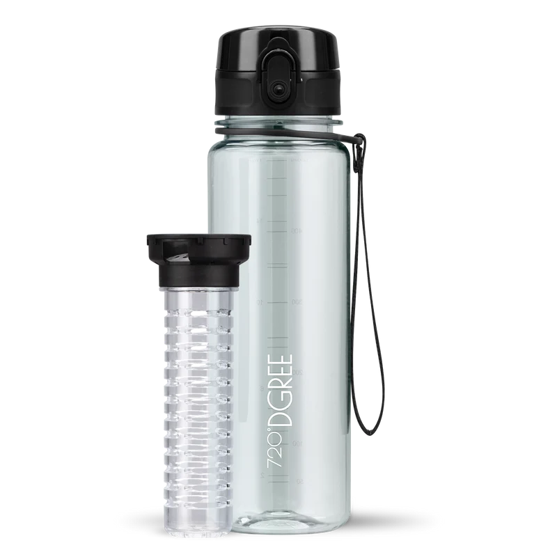 uberBottle Trinkflasche | crystalClear Fruchtbehälter