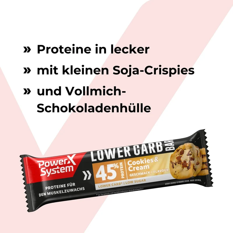 Lower Carb Bar Cookies & Cream - 28 x 40g