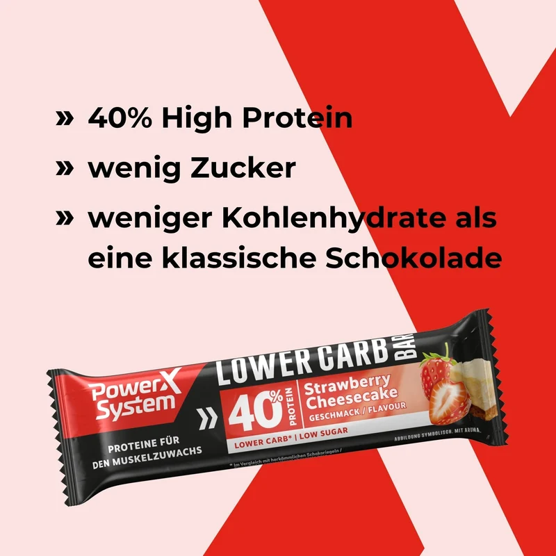 Lower Carb Bar Strawberry Cheesecake - 28 x 40g