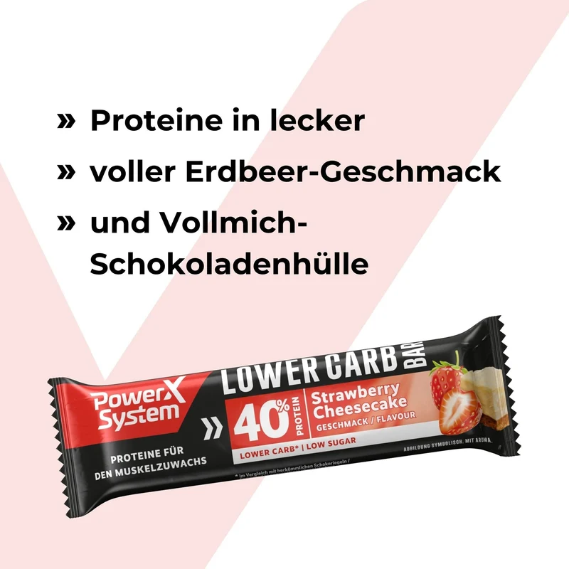 Lower Carb Bar Strawberry Cheesecake - 28 x 40g