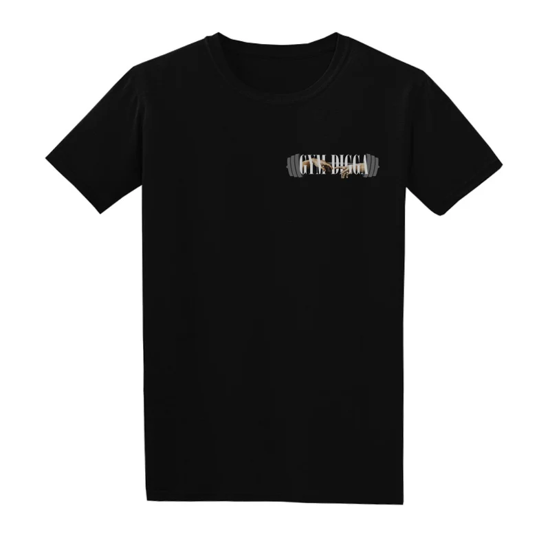 GYM DIGGA - Regular Shirt - Frontprint klein