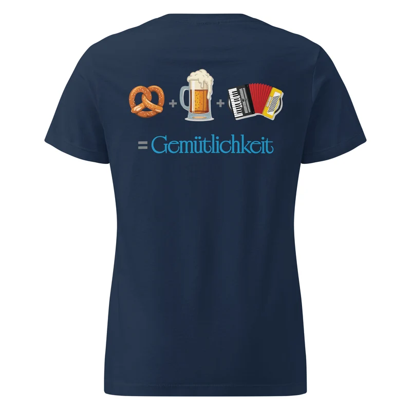 Pretzel + Bier + Accordion = Gemutlichkeit - Women's T-Shirt