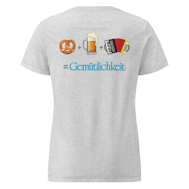 Pretzel + Bier + Accordion = Gemutlichkeit - Women's T-Shirt